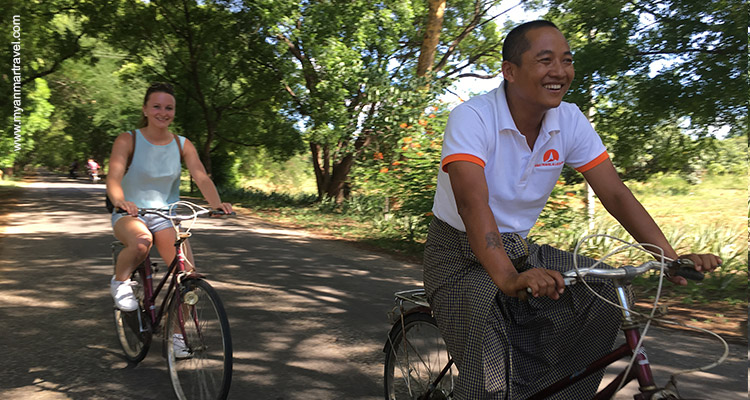 biking in bagan