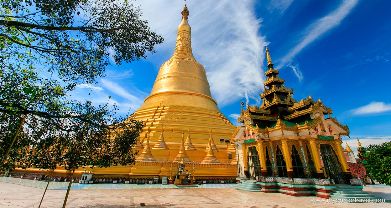 Myanmar-Bago-Shwethalyaung-and-the-Mon-style-Shwemawdaw-Pagoda-3