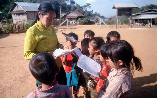 Which language is spoken in Myanmar?